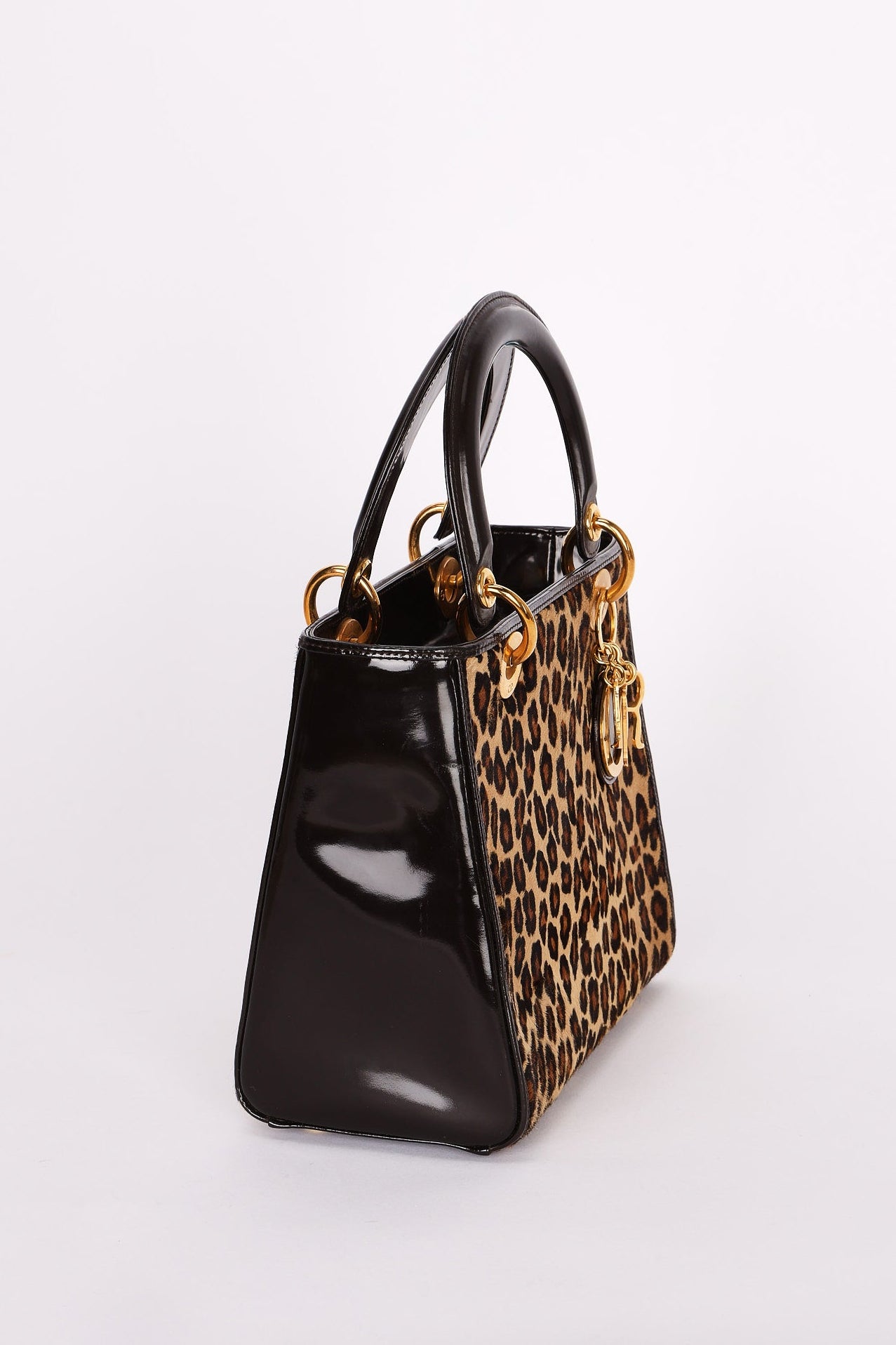 Dior Medium Leopard Print Ponyhair Lady