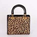 Dior Medium Leopard Print Ponyhair Lady