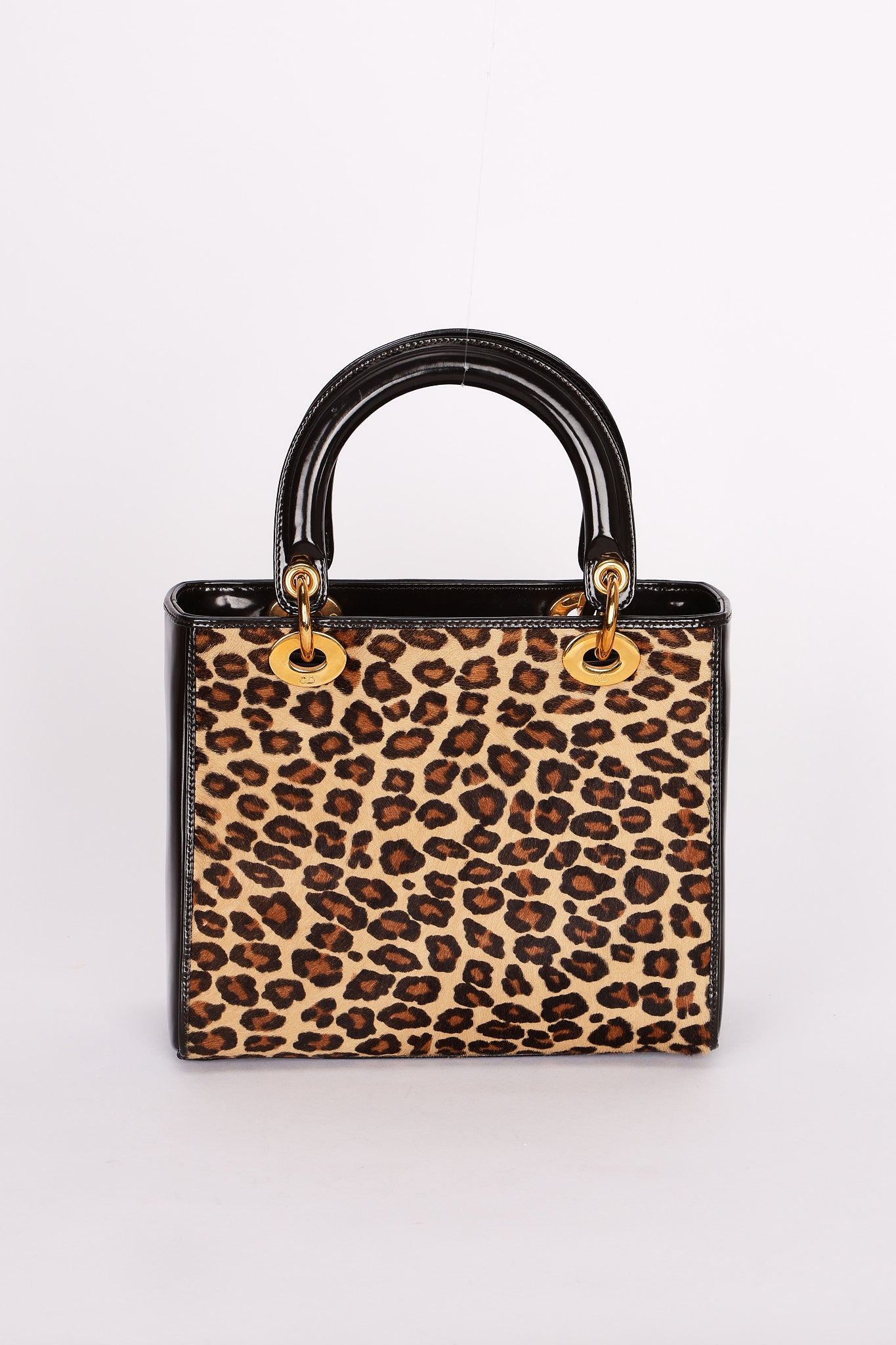 Dior Medium Leopard Print Ponyhair Lady