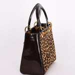 Dior Medium Leopard Print Ponyhair Lady