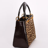 Dior Medium Leopard Print Ponyhair Lady