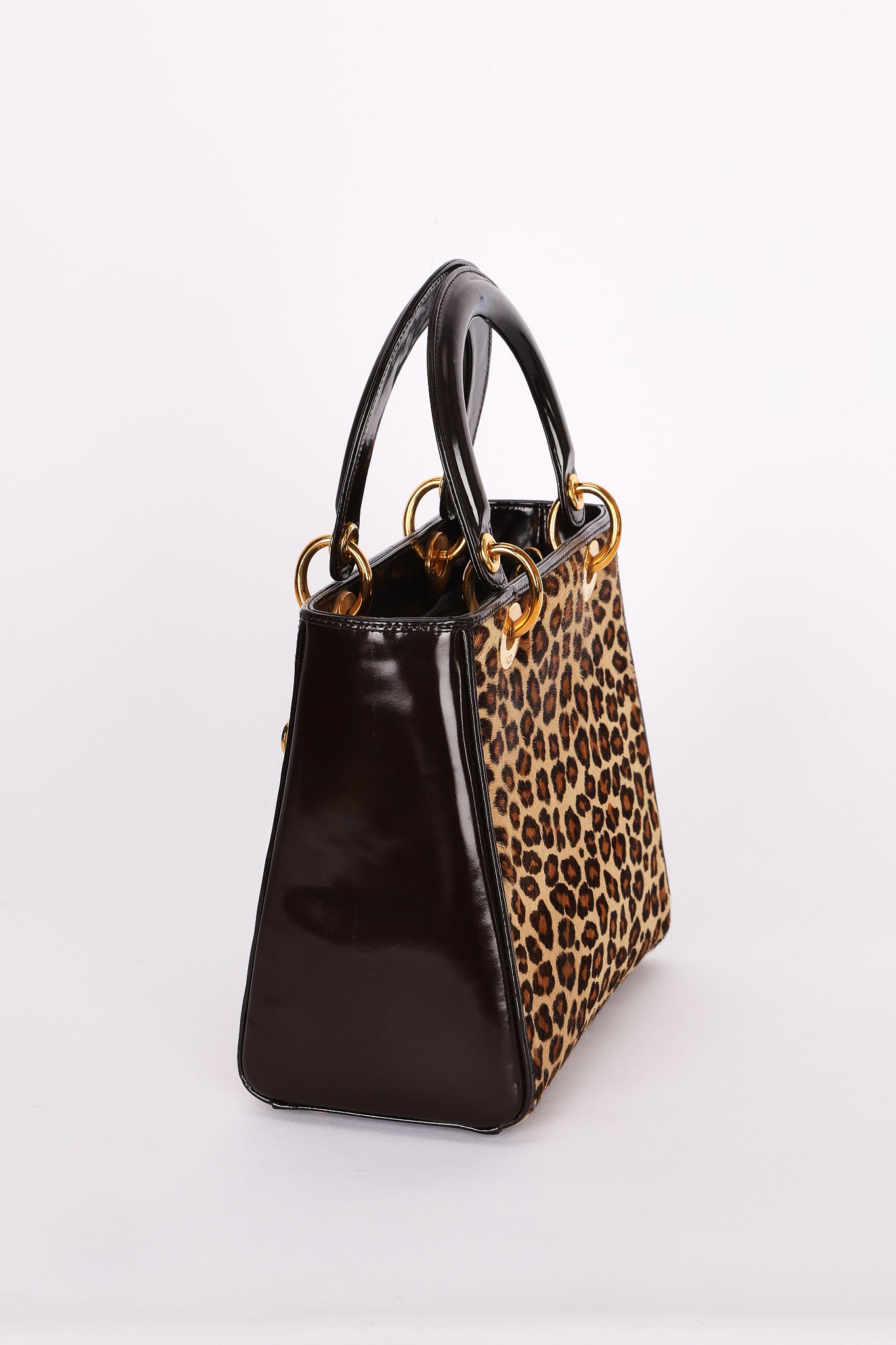 Dior Medium Leopard Print Ponyhair Lady