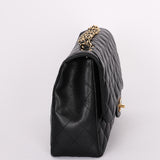 Chanel Jumbo Classic Single Flap Black Caviar 24K GP