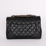 Chanel Jumbo Classic Single Flap Black Caviar 24K GP