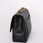 Chanel Jumbo Classic Single Flap Black Caviar 24K GP