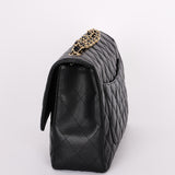 Chanel Jumbo Classic Single Flap Black Caviar 24K GP