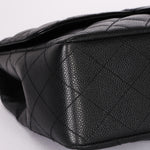 Chanel Jumbo Classic Single Flap Black Caviar 24K GP