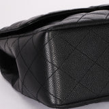 Chanel Jumbo Classic Single Flap Black Caviar 24K GP