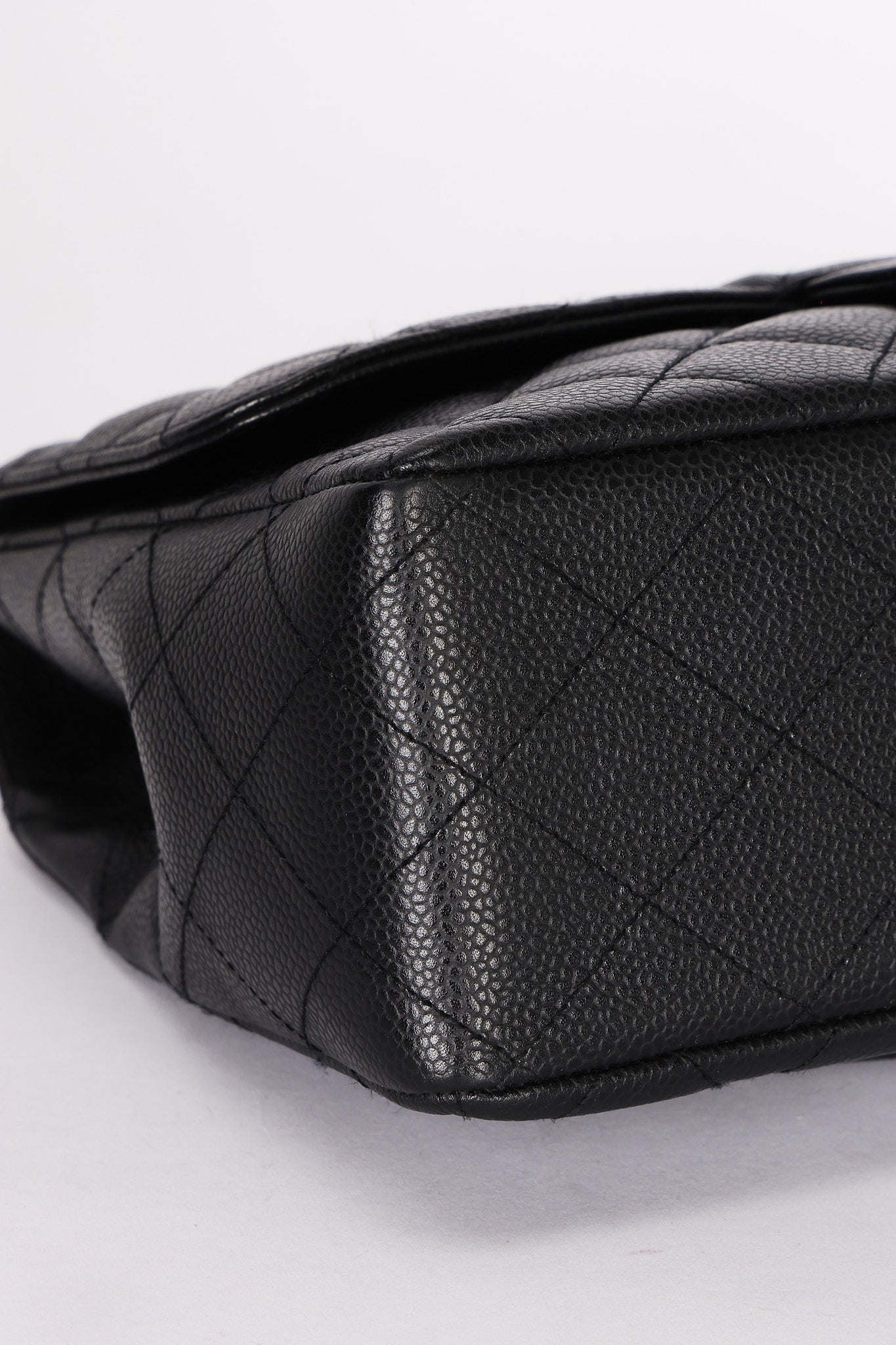Chanel Jumbo Classic Single Flap Black Caviar 24K GP