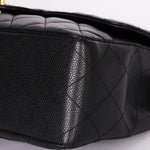 Chanel Jumbo Classic Single Flap Black Caviar 24K GP