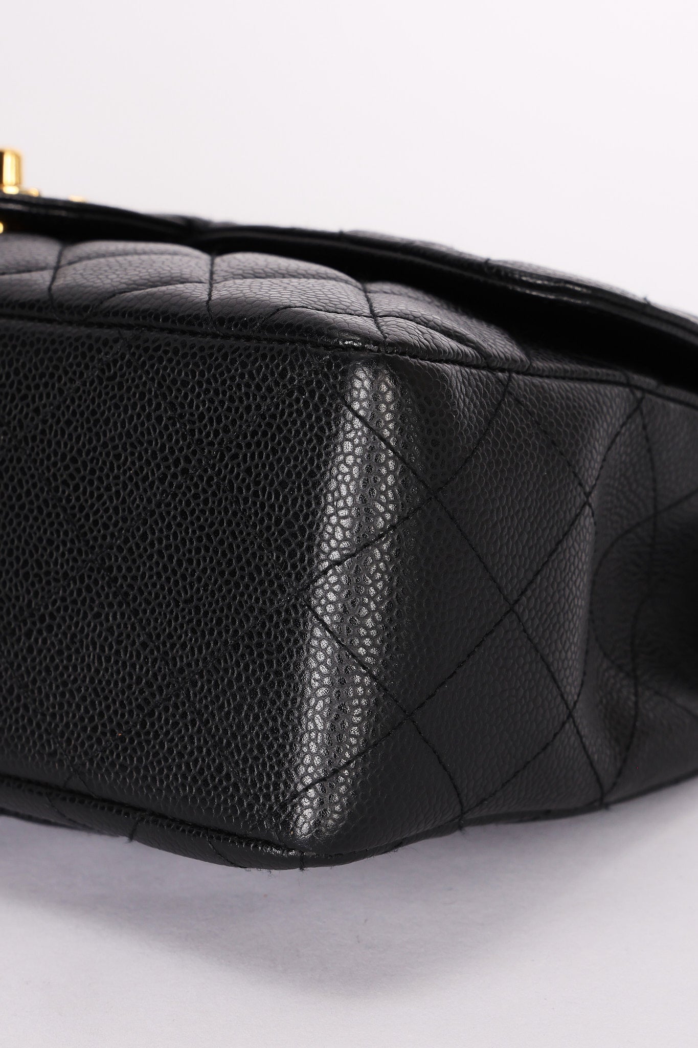 Chanel Jumbo Classic Single Flap Black Caviar 24K GP