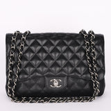 Chanel Jumbo Classic Single Flap Black Caviar 2009 SHW