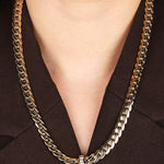 Chanel 2024 Cuban Link Crystal CC Necklace