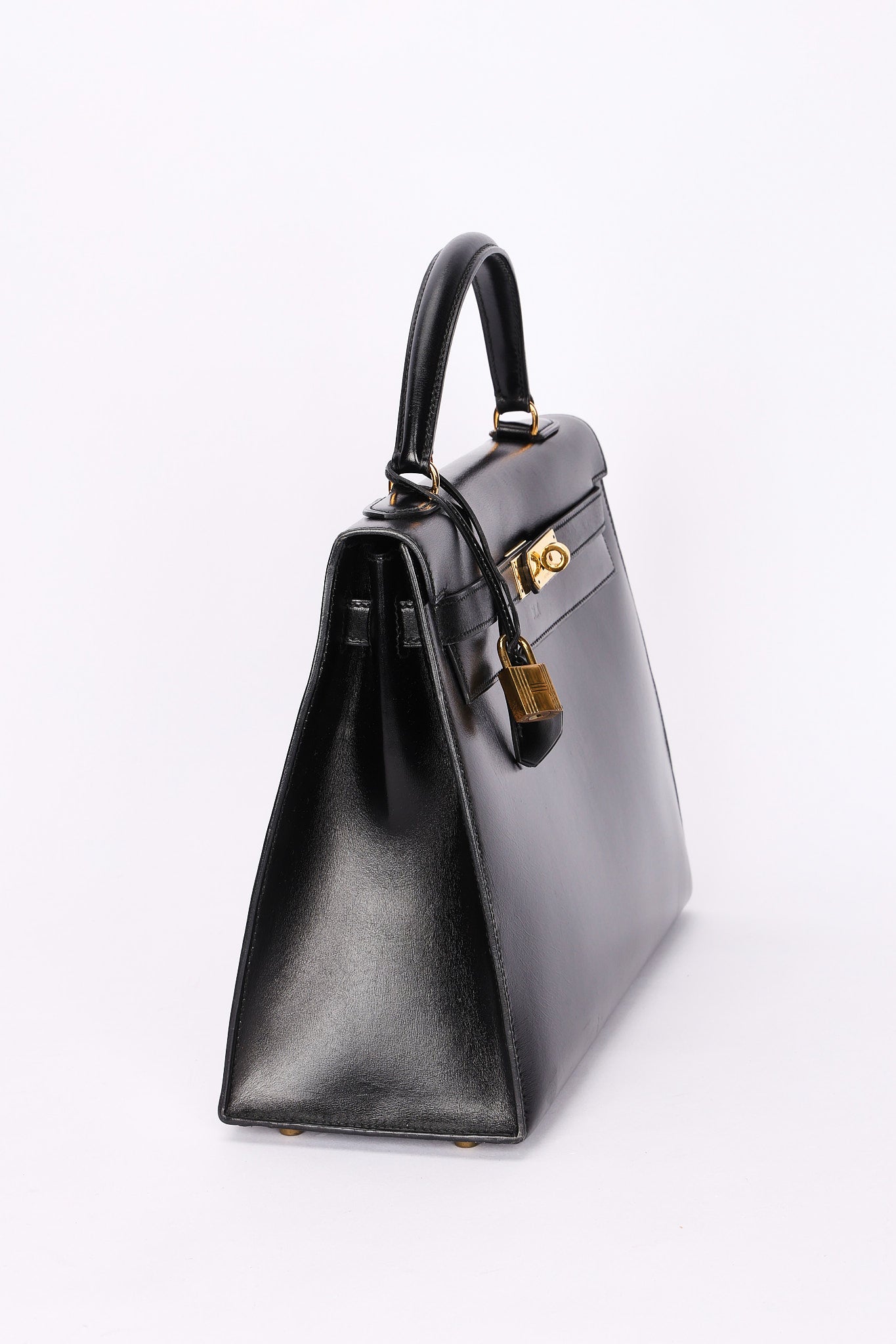 Hermès Kelly 32 Noir Box GHW