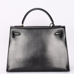 Hermès Kelly 32 Noir Box GHW