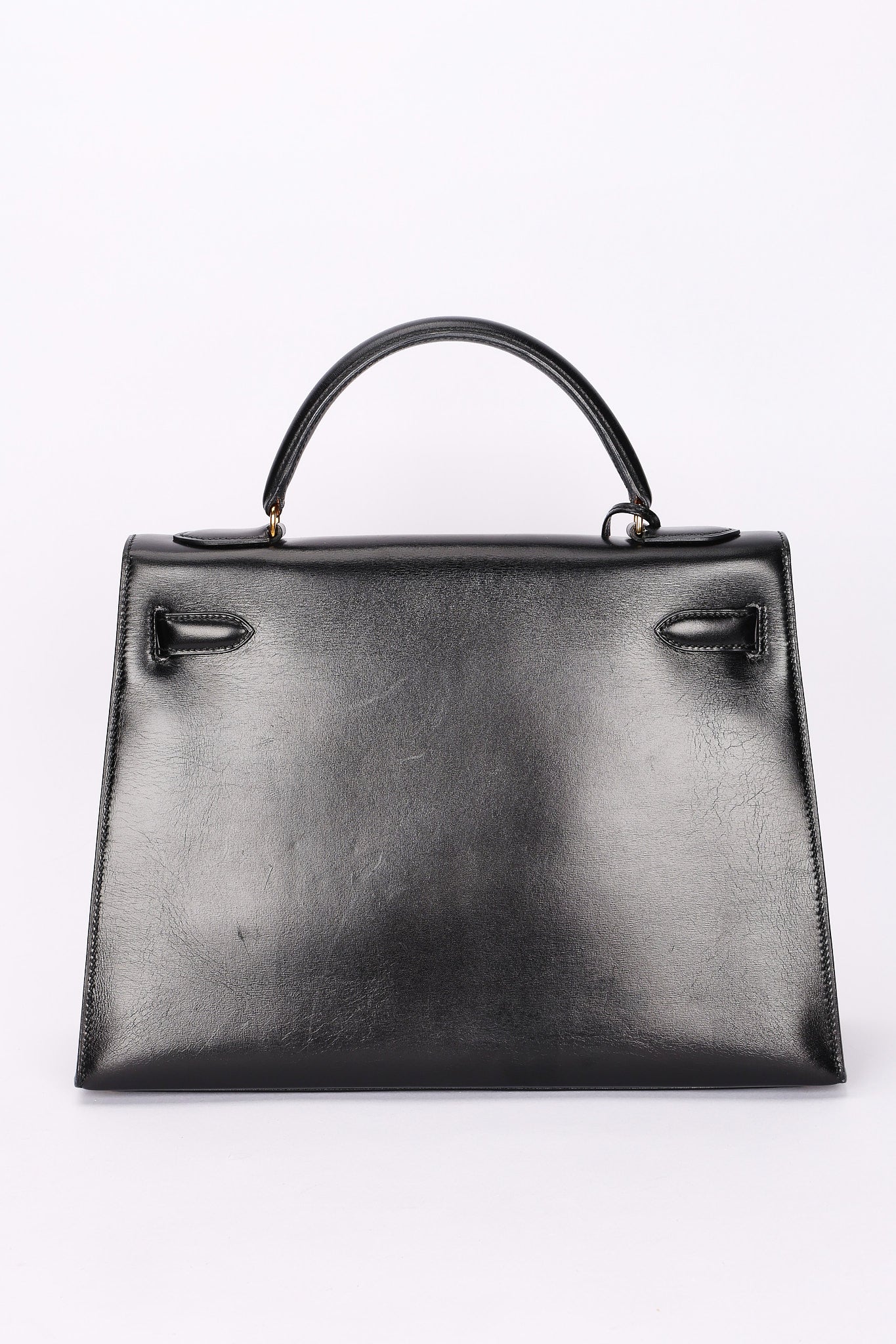 Hermès Kelly 32 Noir Box GHW
