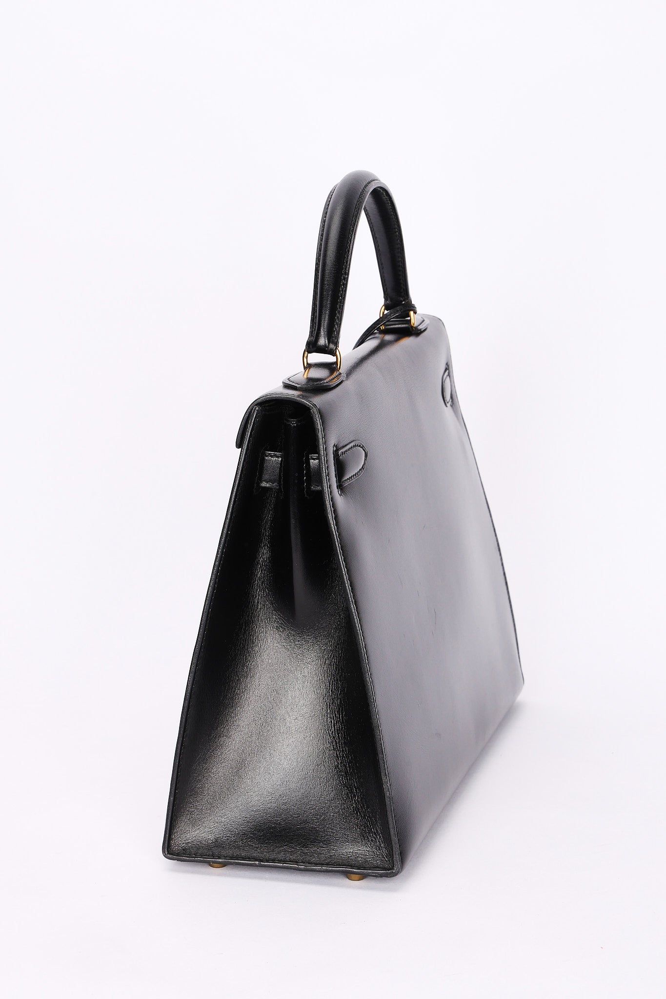 Hermès Kelly 32 Noir Box GHW