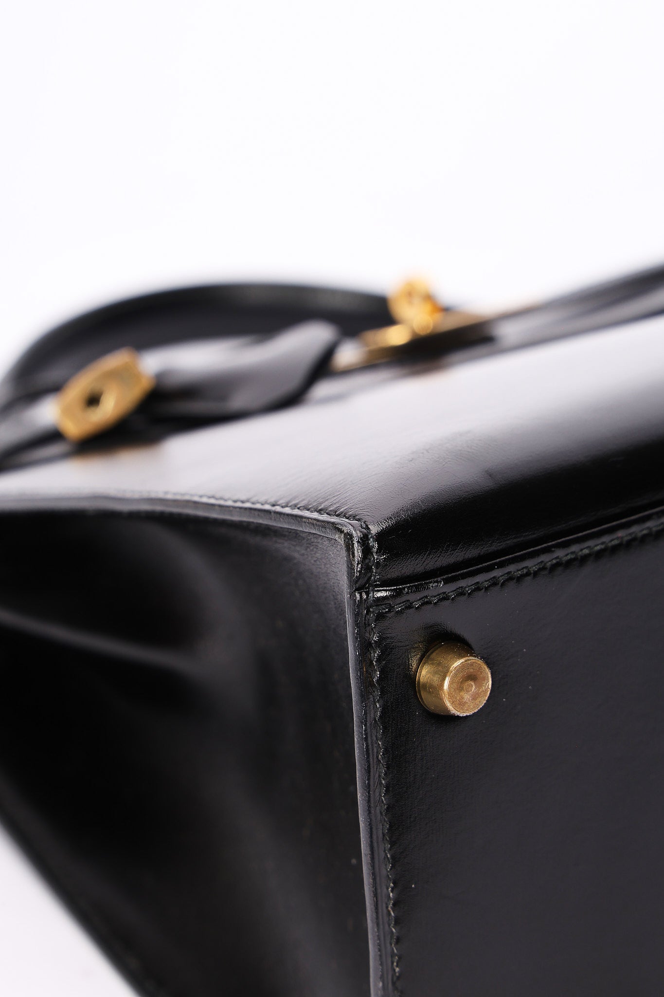 Hermès Kelly 32 Noir Box GHW