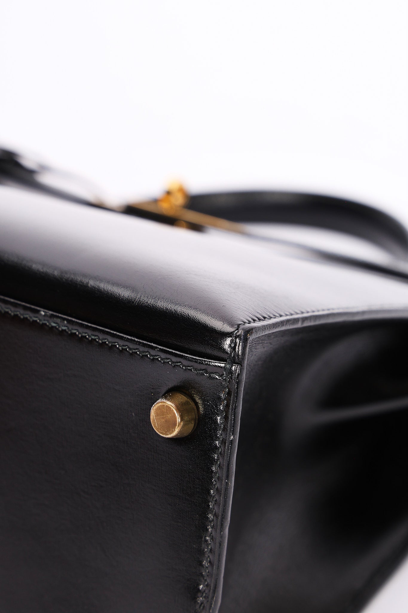 Hermès Kelly 32 Noir Box GHW