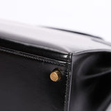 Hermès Kelly 32 Noir Box GHW