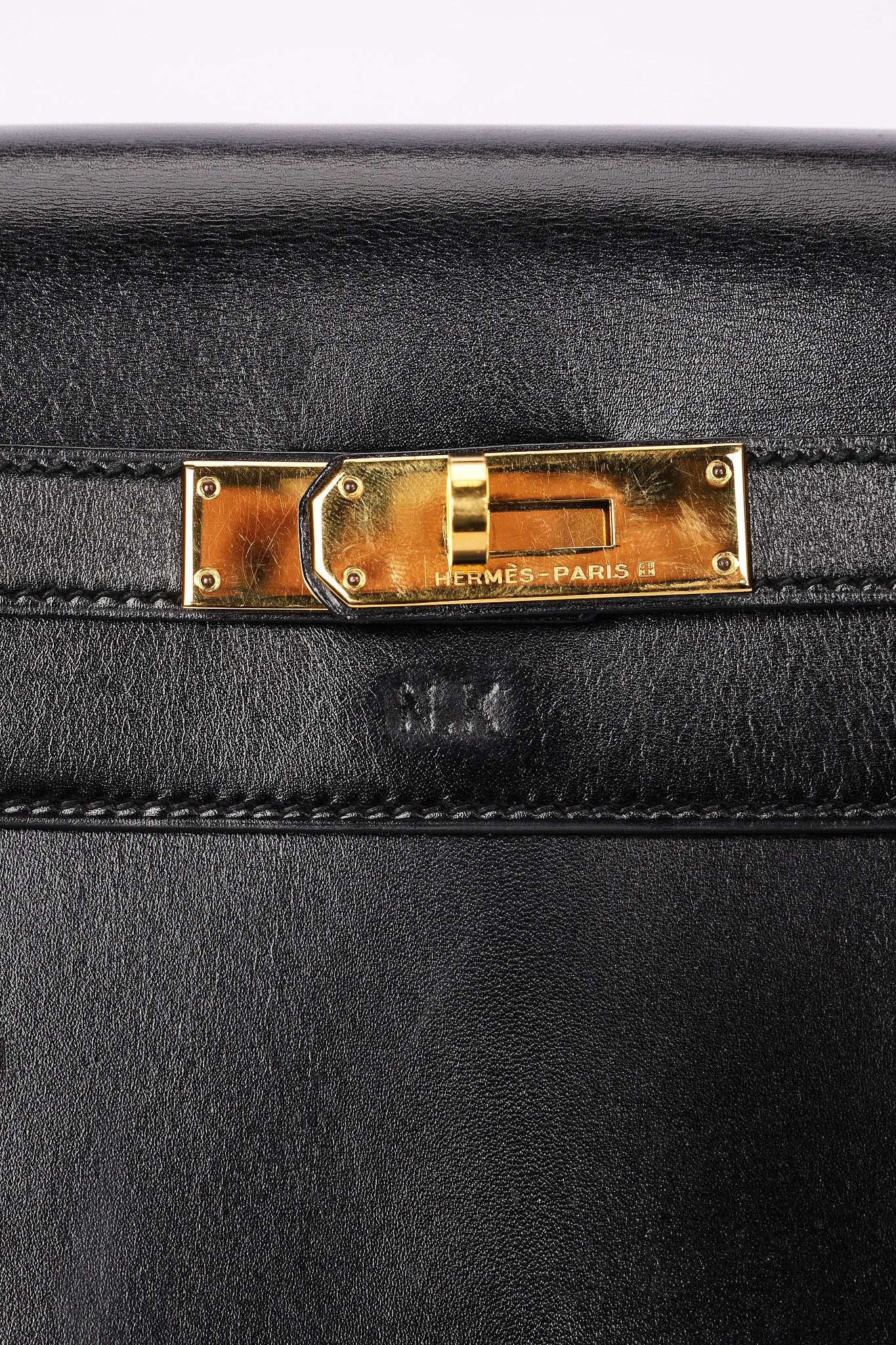 Hermès Kelly 32 Noir Box GHW