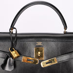 Hermès Kelly 32 Noir Box GHW