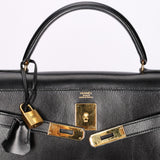 Hermès Kelly 32 Noir Box GHW