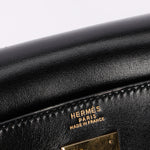 Hermès Kelly 32 Noir Box GHW