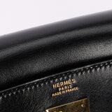 Hermès Kelly 32 Noir Box GHW