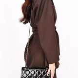 Chanel Small Coco Shine Flap Black Patent SHW