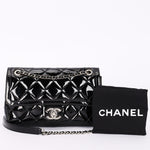Chanel Small Coco Shine Flap Black Patent SHW