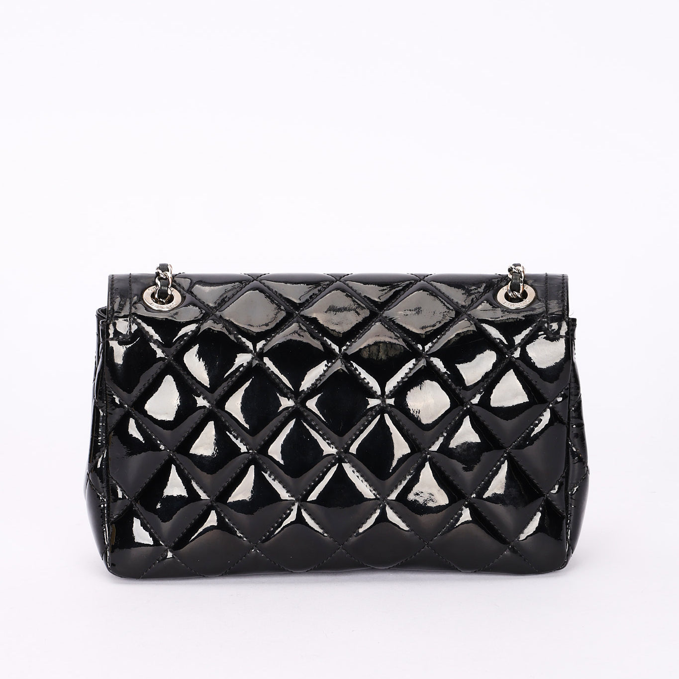 Chanel Small Coco Shine Flap Black Patent SHW