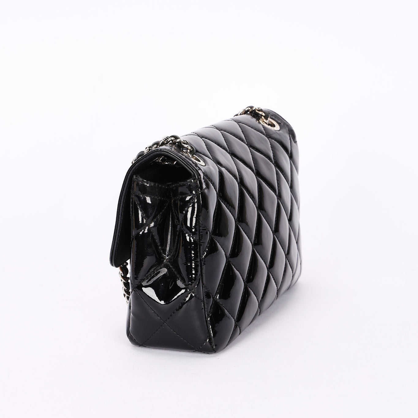 Chanel Small Coco Shine Flap Black Patent SHW