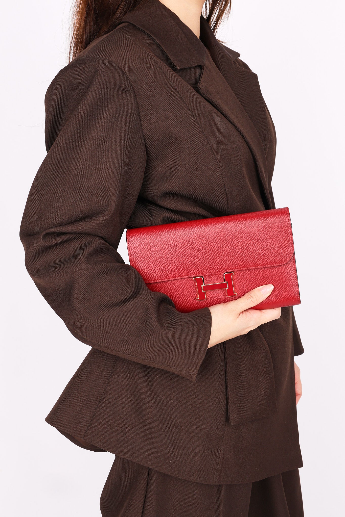 Hermès Constance Long Wallet (color) Clemence GHW