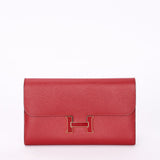 Hermès Constance Long Wallet (color) Clemence GHW
