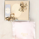 Dior Letter Logo Crystal Clip-On Earrings