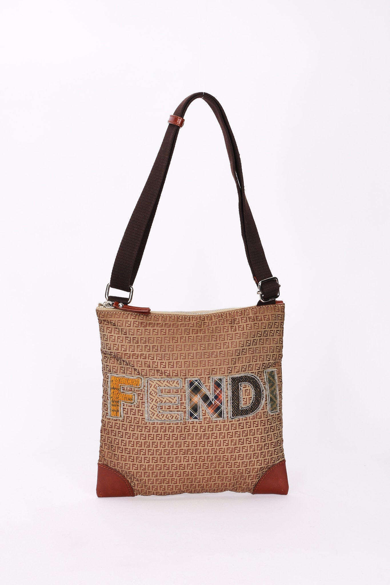 Fendi Zucchino Patchwork Crossbody Bag
