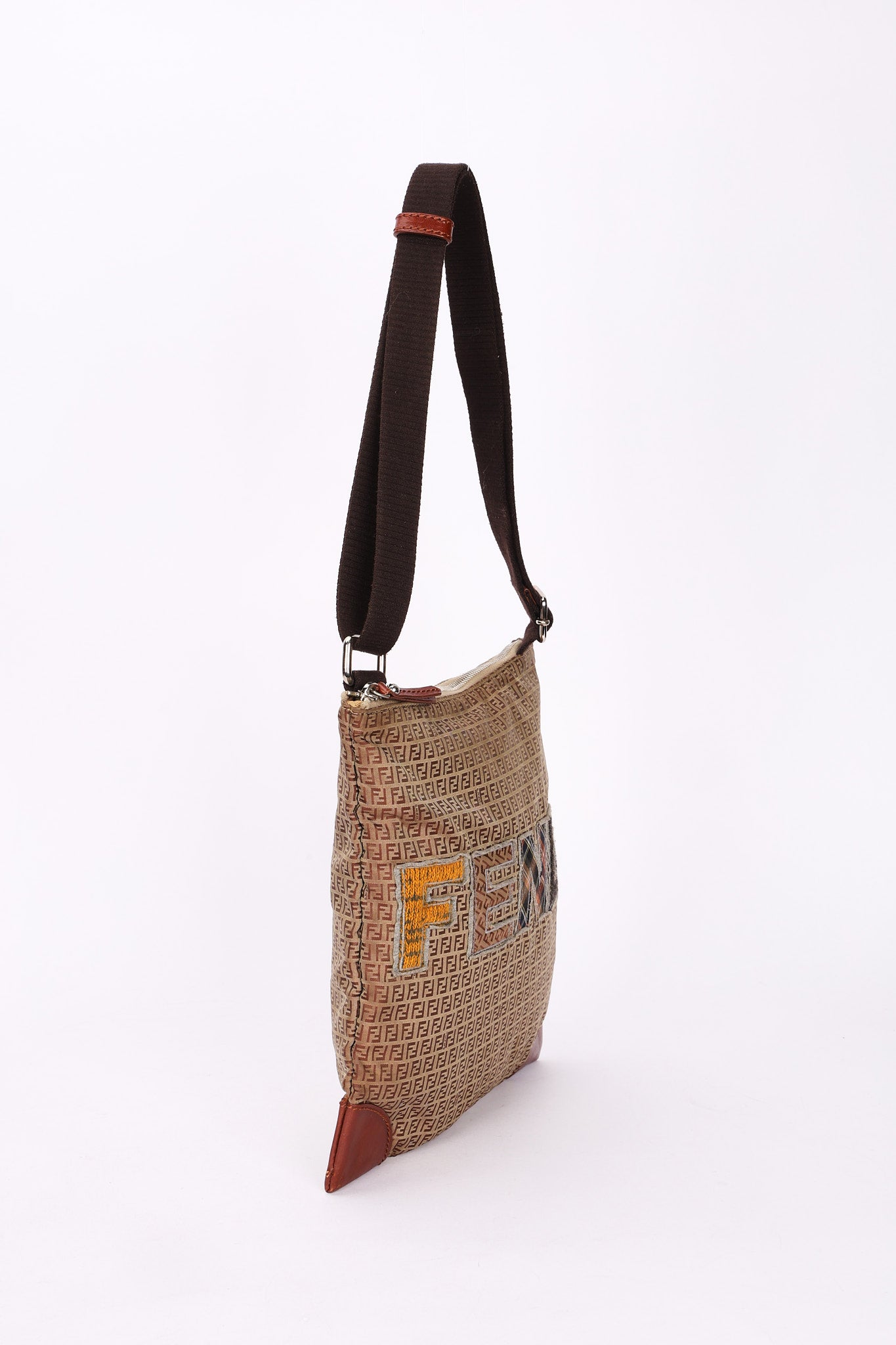 Fendi Zucchino Patchwork Crossbody Bag