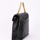Chanel CC Chain Top Handle Bag Black Lambskin GHW