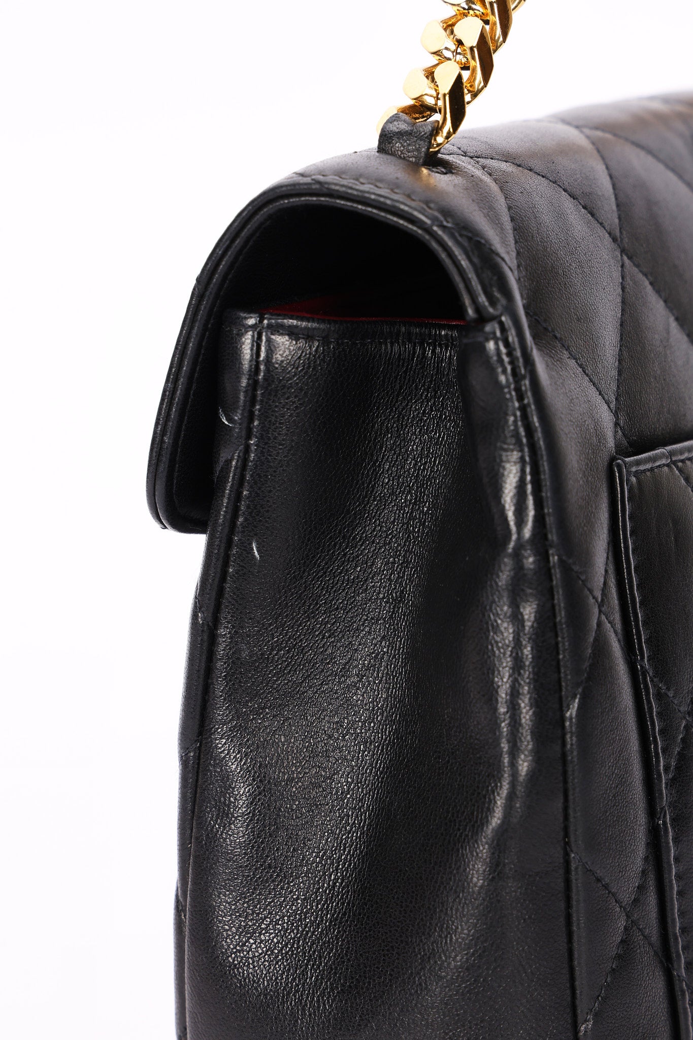 Chanel CC Chain Top Handle Bag Black Lambskin GHW