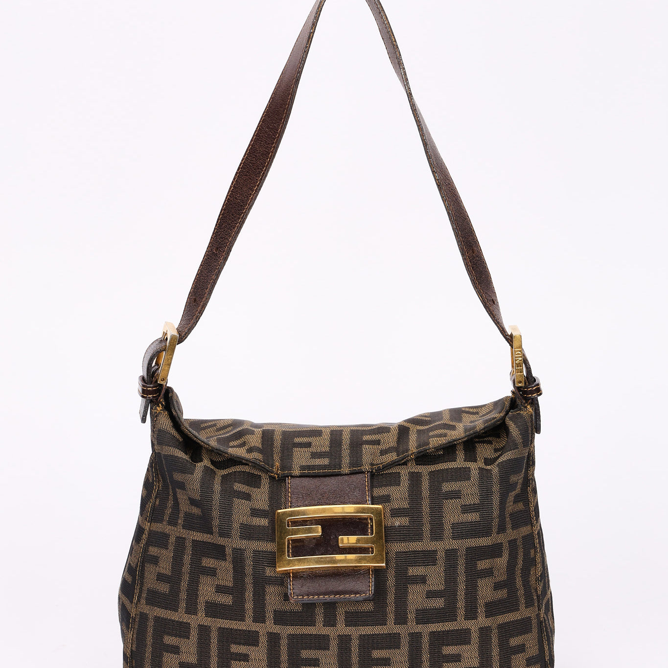 Fendi Zucca Double Flap Baguette GHW