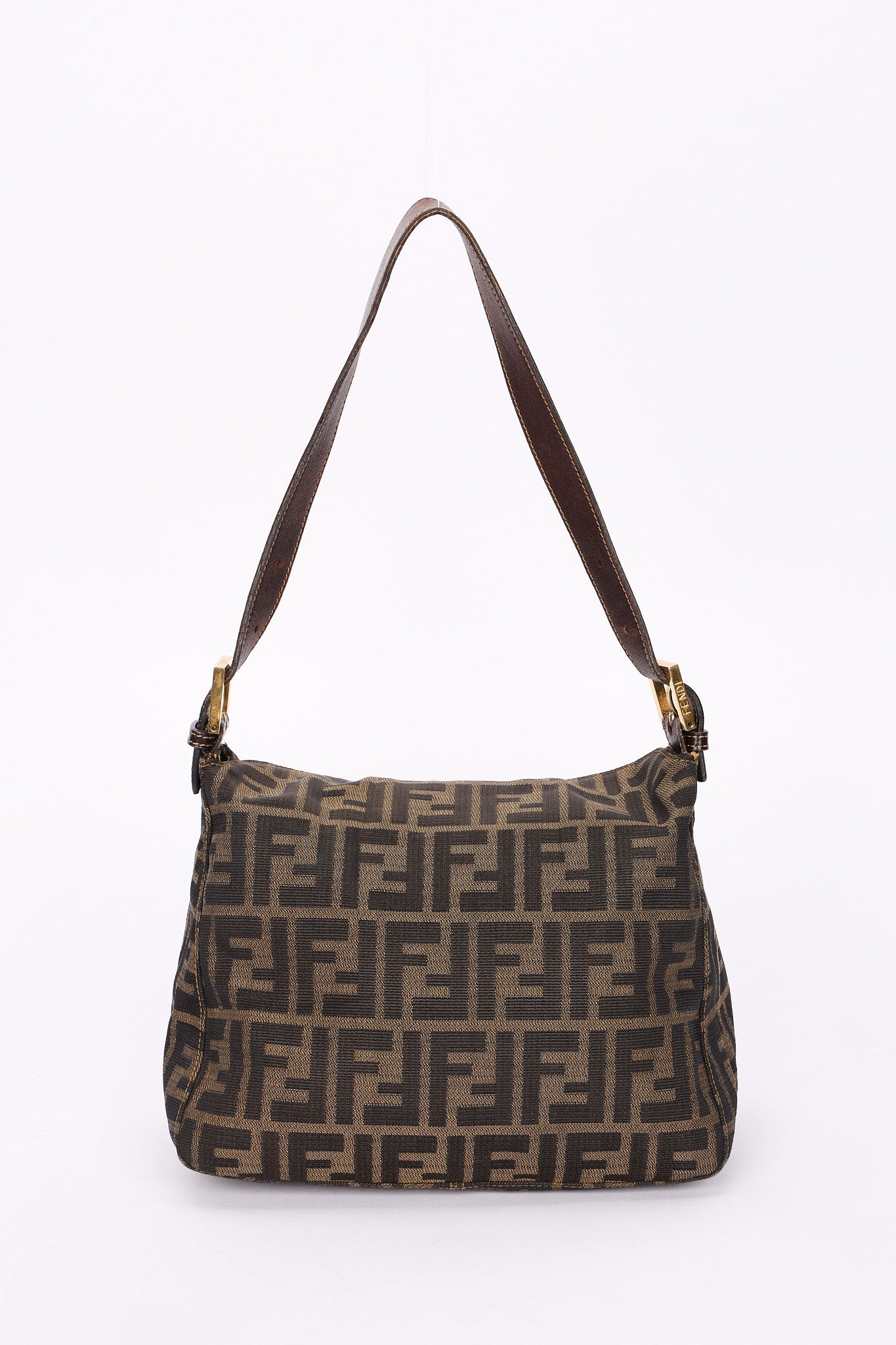 Fendi Zucca Double Flap Baguette GHW