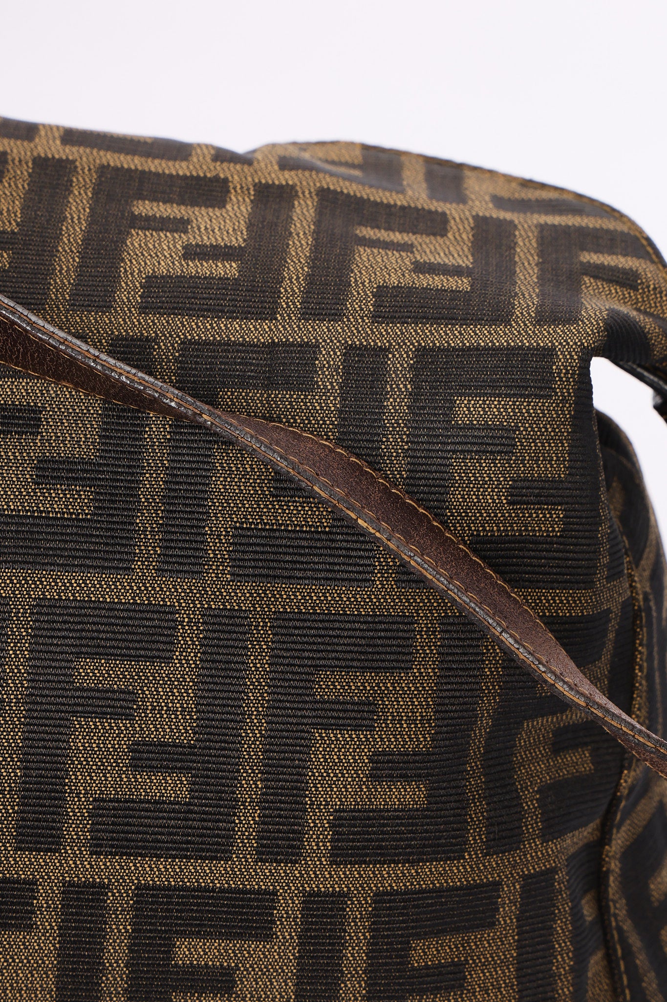 Fendi Zucca Double Flap Baguette GHW