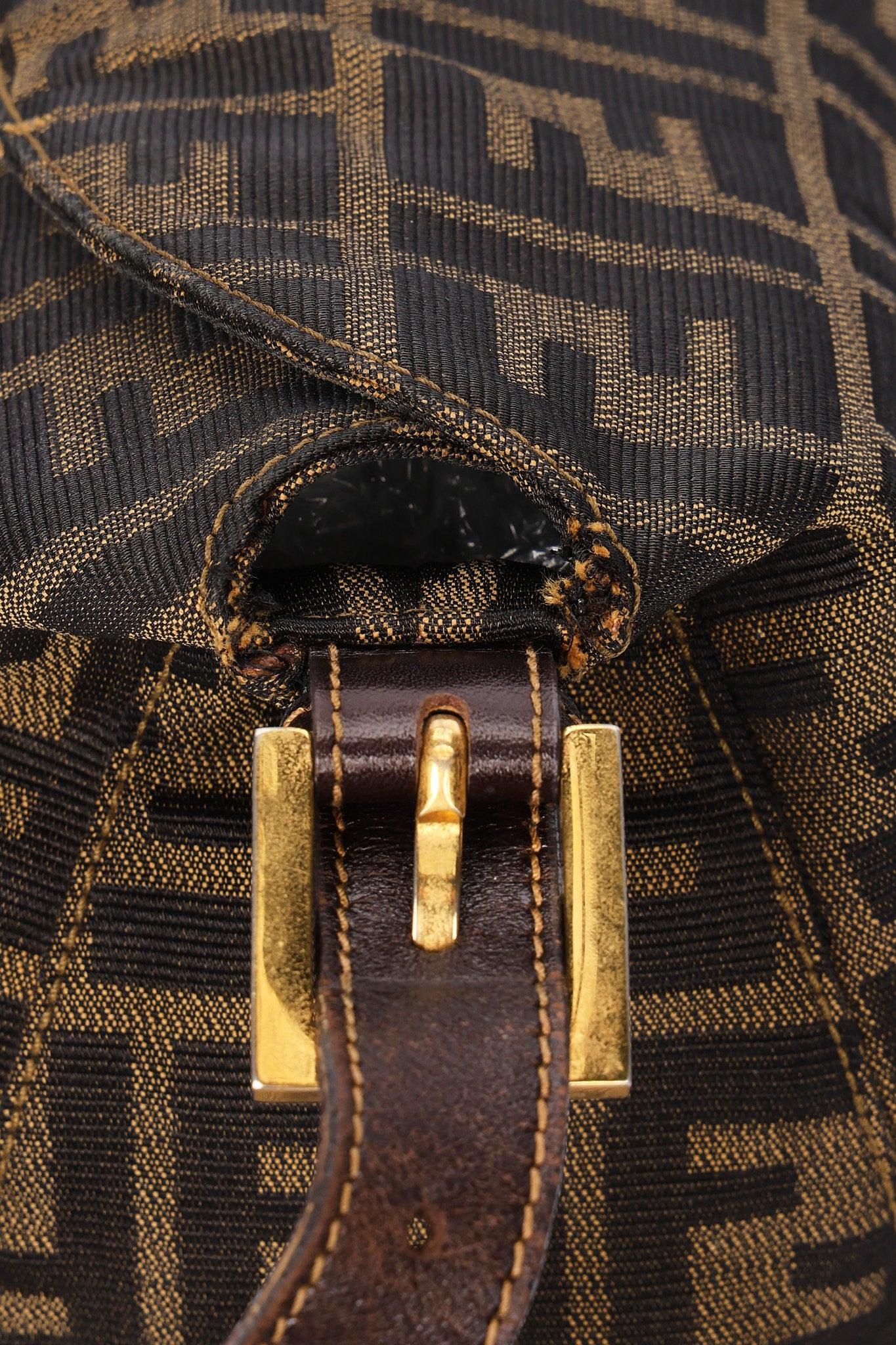 Fendi Zucca Double Flap Baguette GHW