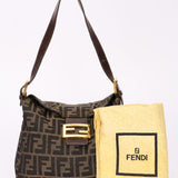 Fendi Zucca Double Flap Baguette GHW
