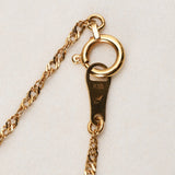 Vintage 18K Yellow Gold Peridot Pendant Necklace