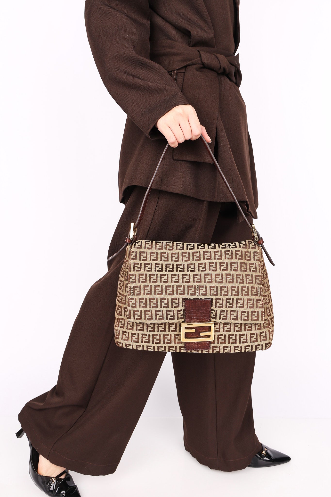 Fendi Zucchino Mamma Forever Baguette GHW