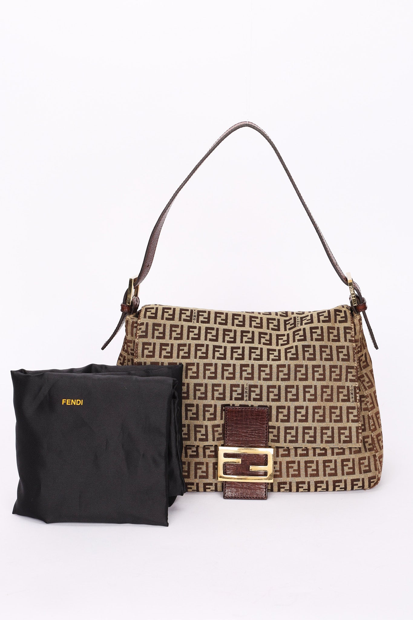 Fendi Zucchino Mamma Forever Baguette GHW