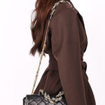 Chanel Tweed Trim Single Flap Black Calfskin 2011 AGHW