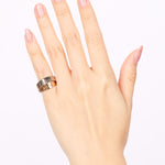 Cartier 18K Rose Gold and 18K White Gold Astro Love Ring, Size US 4